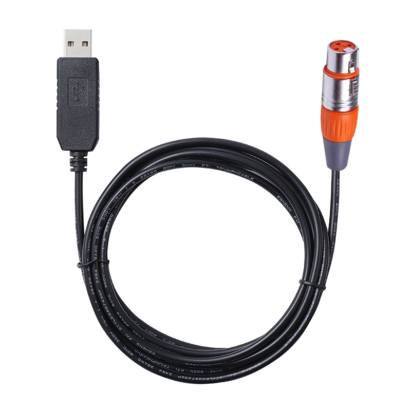 FTDI USB RS485 to DMX512 Interface Adapter LED DMX512 Computer PC Stage Lighting Control Cable Frees